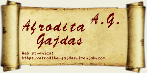 Afrodita Gajdaš vizit kartica